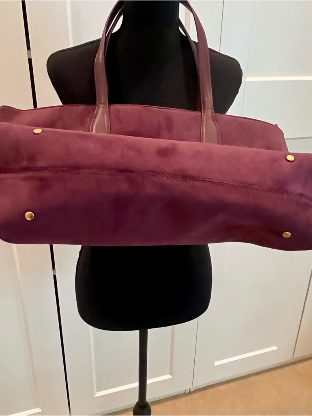 Plum Faux Suede Tote Bag From Rachel Roy - Picture 7 of 10